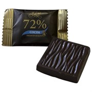 Шоколад порционный KONFESTA горький 72% какао, 1100 г (220 штук по 5 г)