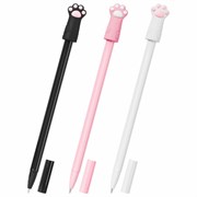 Ручка с топпером шариковая масляная FUNSTER (ФАНСТЕР) "CAT PAWS", СИНЯЯ, корпус ассорти, пишущий узел 0,7 мм, линия письма 0,35 мм, 144369