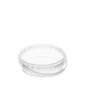 Банка с крышкой 285 мл, пластиковая под пресервы, с контрольным замком, диаметр 122 мм, ВЗЛП, 1213КП