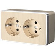Двойная розетка WERKEL WL15-02-03