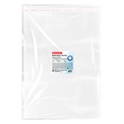 Пакеты БОПП с клеевым клапаном, КОМПЛЕКТ 100 штук, 30х40 + 4 см, 30 мкм, с усиленным швом, BRAUBERG, 700410