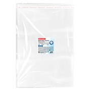 Пакеты БОПП с клеевым клапаном, КОМПЛЕКТ 100 штук, 30х40 + 4 см, 53 мкм, с усиленным швом, BRAUBERG, 700418