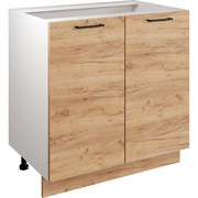 Шкаф - стол Атмосфера 80см с двумя дверцами Simple Н800 Дуб золотой крафт/ Белый