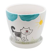Керамический горшок Вещицы кот