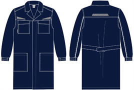 Халат ProfLineSpecialist (тк.Смесовая,240), т.синий