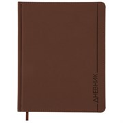 Дневник 1-11 класс 48 л., кожзам (твердая), термотиснение, BRAUBERG "VIENNA", коричневый, 105962