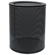 Урна-корзина металлическая для мусора 16 литров, перфорированная, черная, оцинкованная сталь, ТИТАН., 415