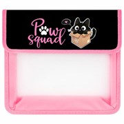 Папка для тетрадей ЮНЛАНДИЯ А5, пластик, 2 отделения, клапан на липучке, "Box cat", 273331