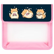 Папка для тетрадей ЮНЛАНДИЯ А5, пластик, 2 отделения, клапан на липучке, "Relaxing cats", 273332