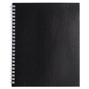 Тетрадь бумвинил, А5, 96 л., гребень, офсет №1, клетка, ЧЕРНАЯ Metallic, HATBER, 059708, 96Т5бвВ1гр