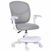 Кресло детское с подставкой для ног BRABIX "Toy MG-205", сетка/ткань TW, серое, 533153