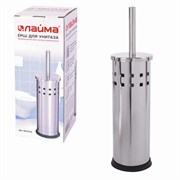 Ершик для унитаза с подставкой, нержавеющая сталь, зеркальный, LAIMA, 601616
