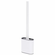 Ершик для унитаза силиконовый FLAT TYPE (плоский) напольный / настенный с креплением, LAIMA, 608131