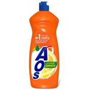 Средство для мытья посуды 900 мл, AOS "Лимон", 1724-3