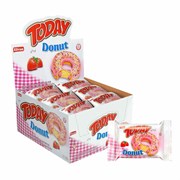 Кекс TODAY "Donut", со вкусом клубники, ТУРЦИЯ, 24 штуки по 40 г в шоу-боксе, 1367т