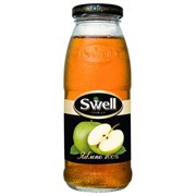 Сок яблочный SWELL осветленный в стеклянной бутылке 0,25 л, для детского питания, 4040207390
