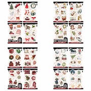 Наклейки виниловые, 21–26 шт., 4 листа, А6, НОВОГОДНИЕ, АССОРТИ, NALEPKING