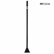 Ледоруб-топор шириной 14 см, ВЕС 3,3 кг, металлическая ручка 120 см, D=34 мм, СУПЕРУСИЛЕННЫЙ, черная порошковая окраска, ГРАНДМАСТЕР, 700346