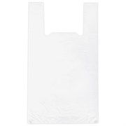 Пакет "майка" КОМПЛЕКТ 100 штук, 28+15х55, ПНД белый, 15 мкм, LAIMA, 700787