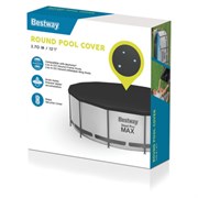 Тент для бассейнов каркасных и с надувным бортом "Fast Set", диаметр 366 см (D 370 см), BESTWAY, 58037