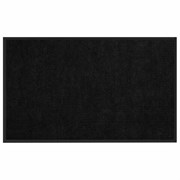 Коврик придверный 90х150 см, ЧЕРНЫЙ, влаго-грязезащитный, 430 г/м2, ребристый, ЛЮБАША СТАНДАРТ, 701038