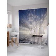 Шторка-занавеска для ванной JoyArty Парусный корабль
