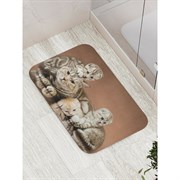 Противоскользящий коврик для ванной, сауны, бассейна JoyArty Кошачья мама