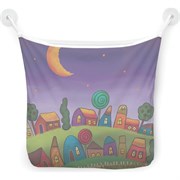 Настенная сетка-органайзер для ванной для игрушек JoyArty Милый городок