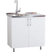 Тумба SANTREK 80*50 (2 дверцы) белый металлик фасад МДФ