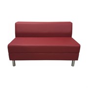 Двухместная секция дивана Мягкий Офис красная