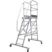 Передвижная односторонняя лестница-подмости НОВАЯ ВЫСОТА NV 5510