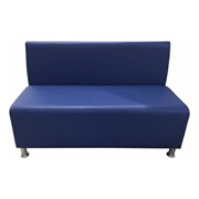 Двухместная секция дивана Мягкий Офис синяя
