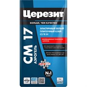 Эластичный плиточный клей для крупноформатного керамогранита Церезит СM17 АЭРОГЕЛЬ