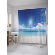 Шторка-занавеска для ванной JoyArty Яркое солнце над морем
