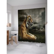 Шторка-занавеска для ванной JoyArty Мудрость тигра