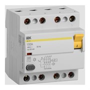 Узо IEK ВД1-63 4п, AC, 100А, 30мА