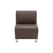 Одноместная секция дивана Мягкий Офис коричневая