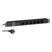 Блок розеток ExeGate ServerPro PDU-19H608 Al-6S-EU2CU-SW-SPD1