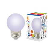 Декоративная светодиодная лампа Volpe LED-G45-1W/RGB/E27/FR/С