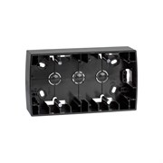 Монтажная коробка для накладного монтажа Simon 2 поста, 158х89х27мм графит