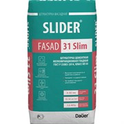 Цементная мелкофракционная гладкая штукатурка Dauer slider fasad 31 slim
