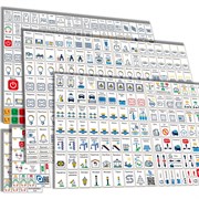 Набор наклеек на автоматы в электрощит для квартиры и дома Маркировка 220 Мега