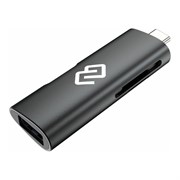 Устройство чтения карт памяти DIGMA Type C CR-CU2522-G серый