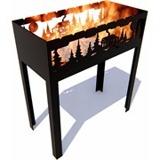 Мангал 7 скамеек Домик в деревне