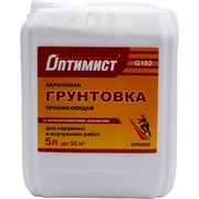 Проникающая акриловая грунтовка для наружных и внутренних работ ОПТИМИСТ G102