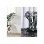 Шторка для ванной Доляна Слон
