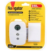 Электрический звонок Navigator 61 270 NDB-D-AC02-1V1-WH