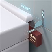 Акриловый плинтус-бордюр для ванной BNV ПШ24