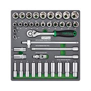 Набор головок и аксессуаров TOPTUL GEC3901