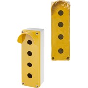 Корпус TDM ELECTRIC КП104 c козырьком для кнопок 4 места IP66 ABS желтый